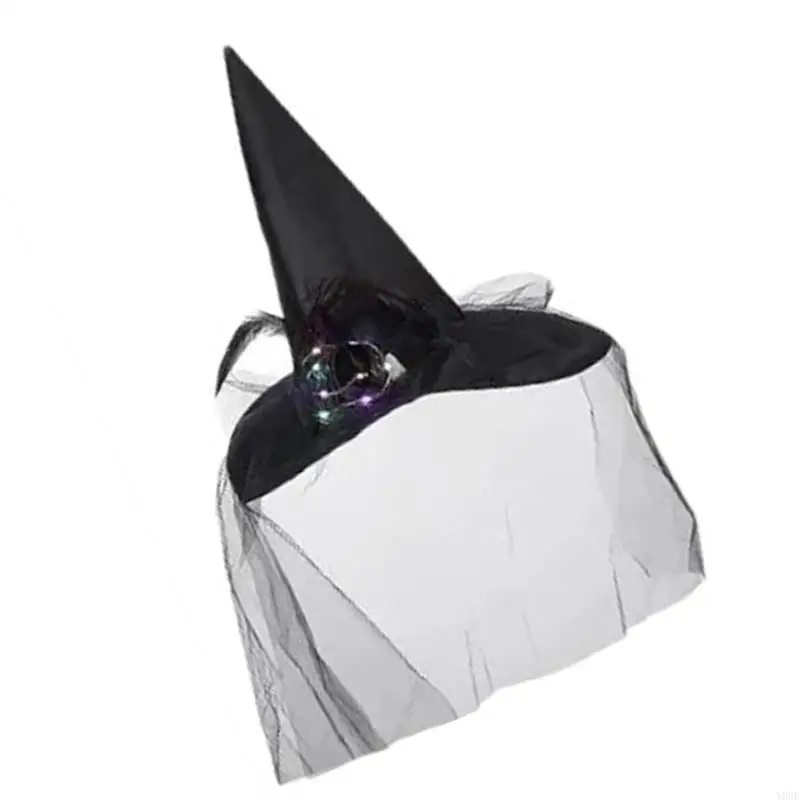 Halloween Party Witch Hats Party Pointed Hat Cosplay Accessory Unique Witch Hat Conjurer Hat Y08E