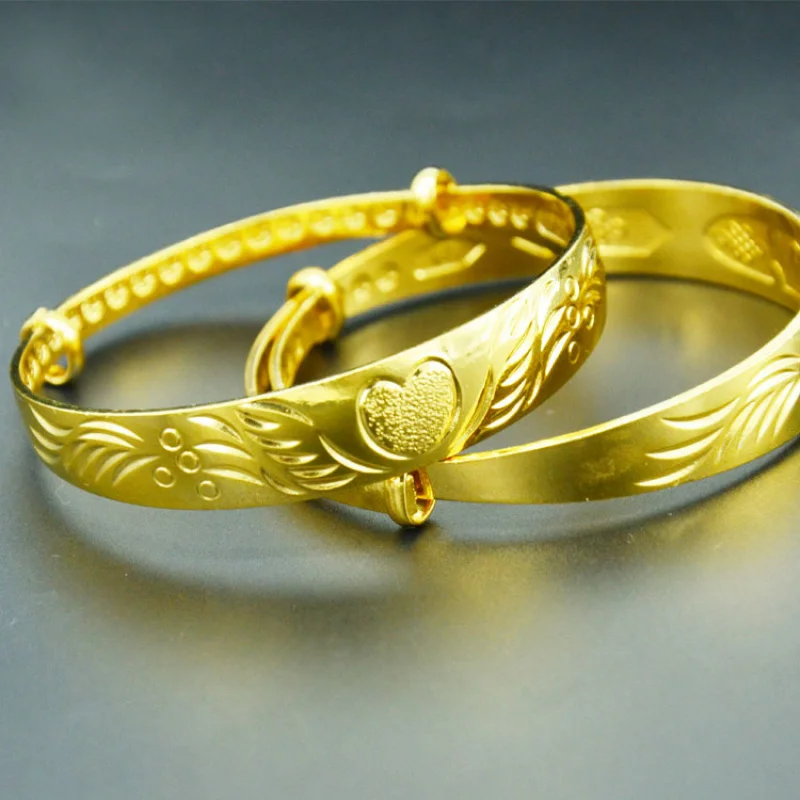 

Trendy Bracelet24KVietnamese Sand Plating12NPure Brass Bracelet for Women Push-Pull Yellow Jewelry Manufacturer
