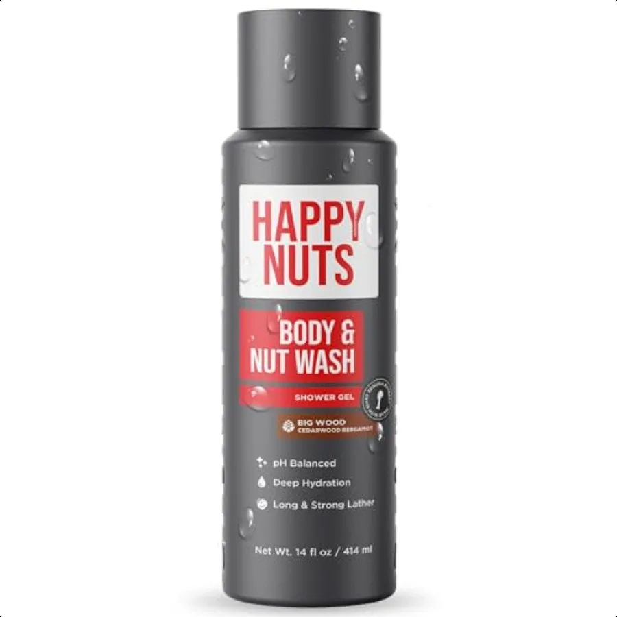 

Big Wood Body and Nut Wash Moisturizing Men's Shower Gel Bodywash with Deep Cleanse for Sensitive Skin Men's Body Soap