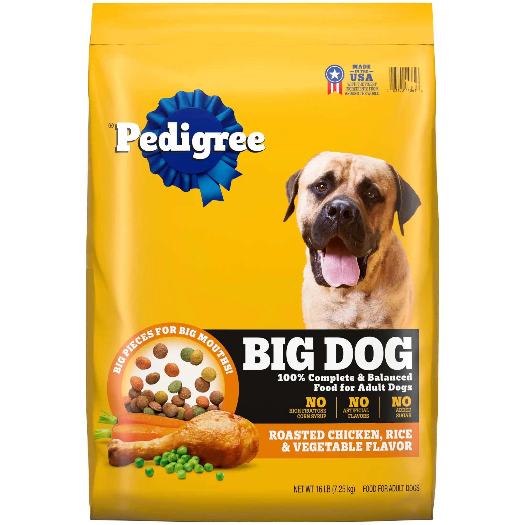 

Big Dog Adult Complete Nutrition Dry Dog Food Roasted Chicken, Rice & Vegetable, 16 Lb