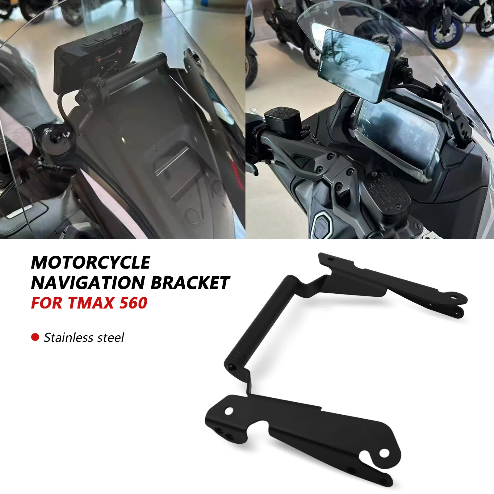 

For GPS Plate Support T-max 560 Tmax 560 TECH MAX 2025 Motorcycle Navigation Bracket Stand Holder Phone Mobile Phone