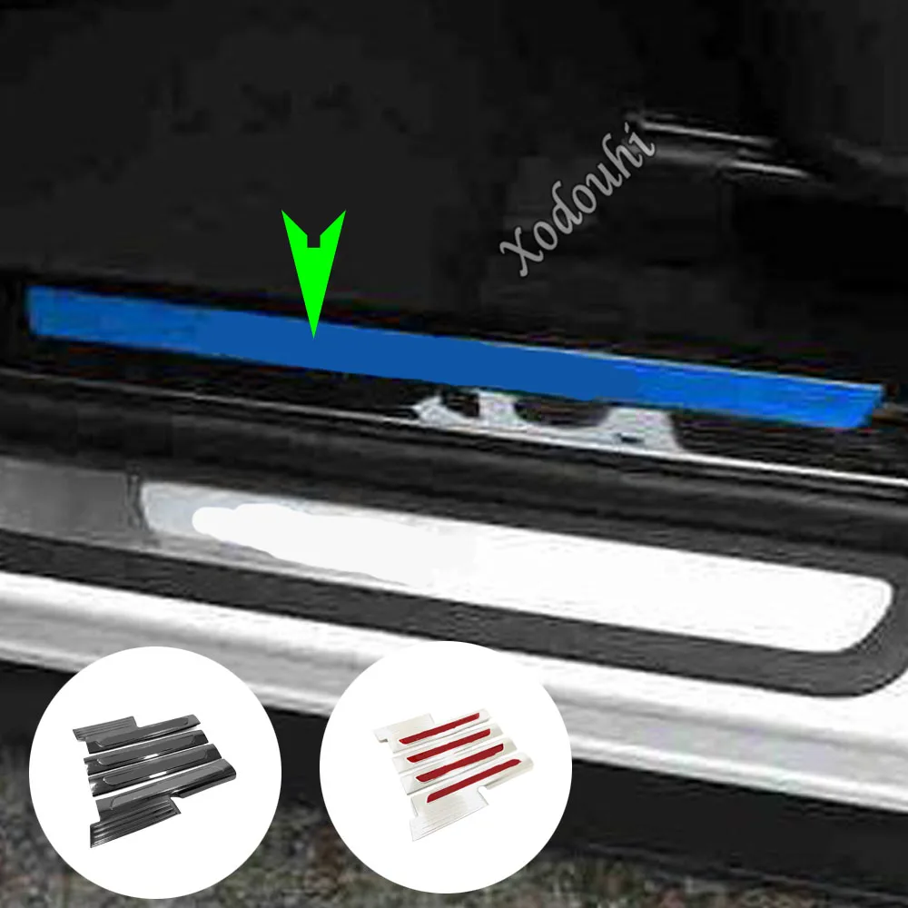 

Inner Door Sill Scuff Plate Cover Frame Sticker For Hyundai Santa Fe SantaFe 2019 2020 2021-2024 Car Interior Accessories