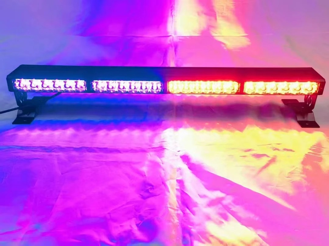 Bright 61cm Car Led strobe warning light bar,Emergency Car traffic LED Warning light,48Leds,Each Led 3W,Alloy shell,waterproof