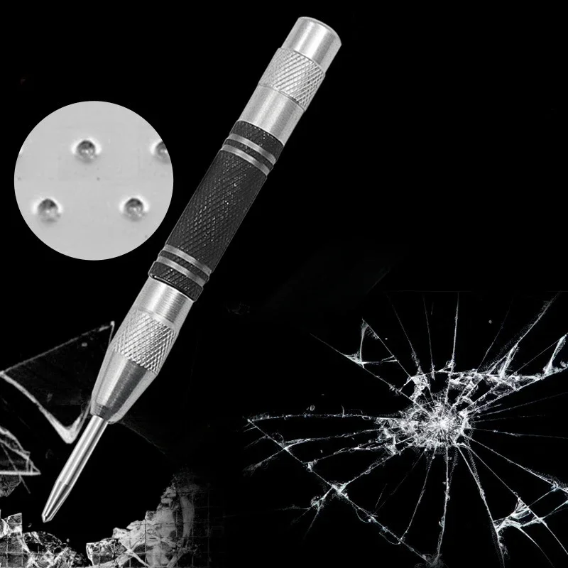 Auto Center Puncher Hole Marker Wood Metal Steel Spring Load Kerner Drill Locator Heavy Duty Punch Carpentry Automatic Hand Tool