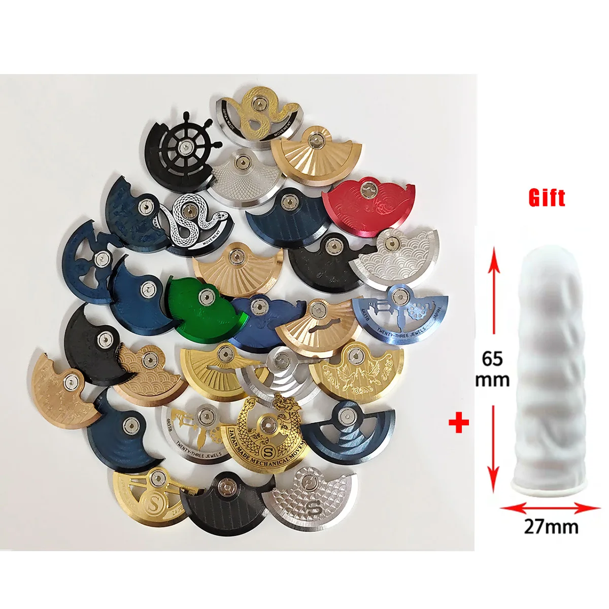 NH35 NH36 Watch Movements Oscillating Weight Rotors Compatible for NH34 NH35 NH38 4R Movements with Finger Cots