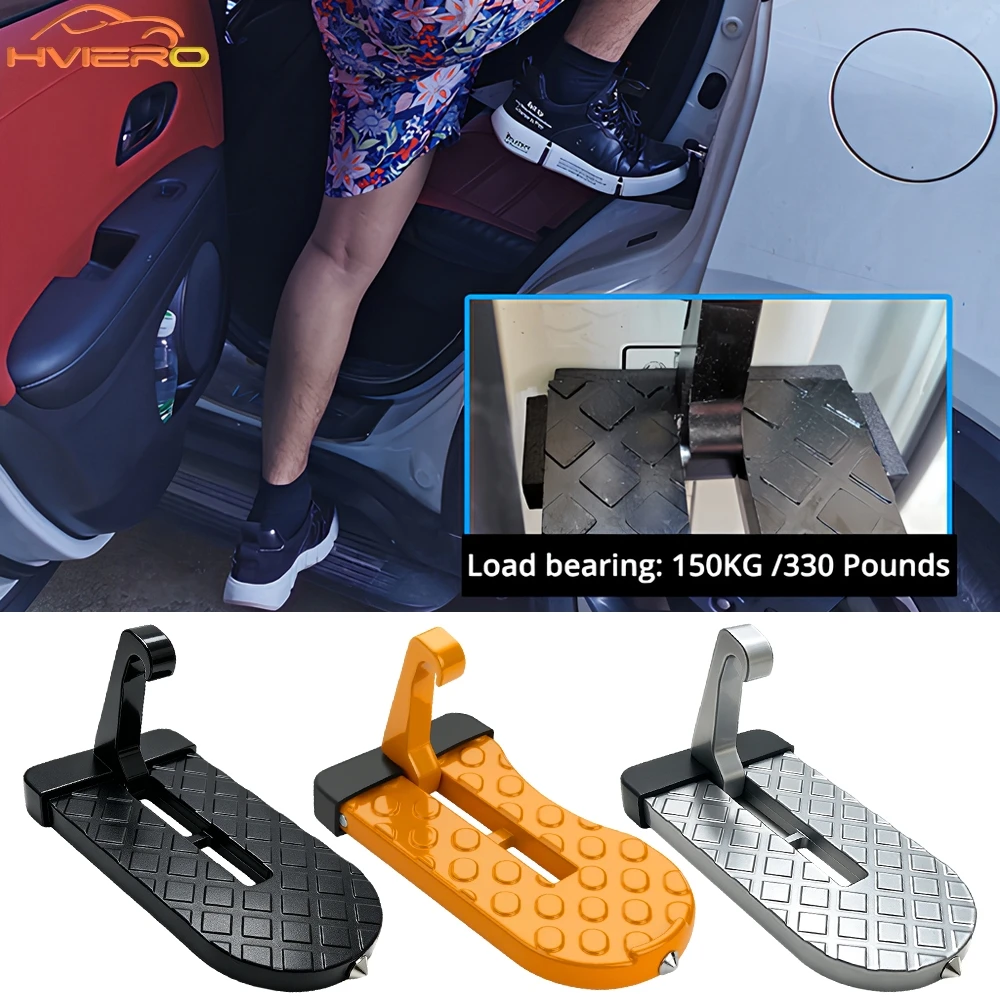 Auto Foldable Car Roof Rack Door Step Multifunction Universal Latch Hook Foot Pedal Aluminium Alloy Safety Accessories Kickstand