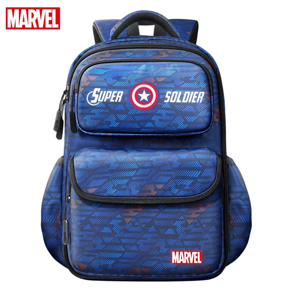 Marvel Children\'s Backpack Refrigerator Style Open Lid Multi Layered High-capacity Trendy and Handsome 3-6 Grade Backpacks Gifts