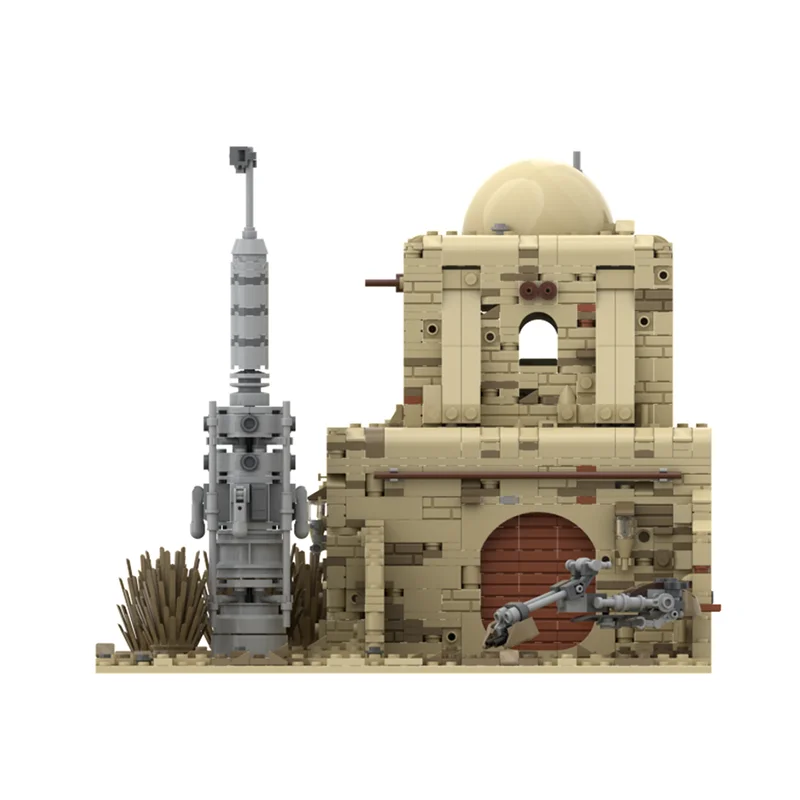 Popular estrella película Moc edificio Tatooine casa modelo ladrillos tecnología escena famosa modelo bloques juguete DIY montaje conjunto regalos