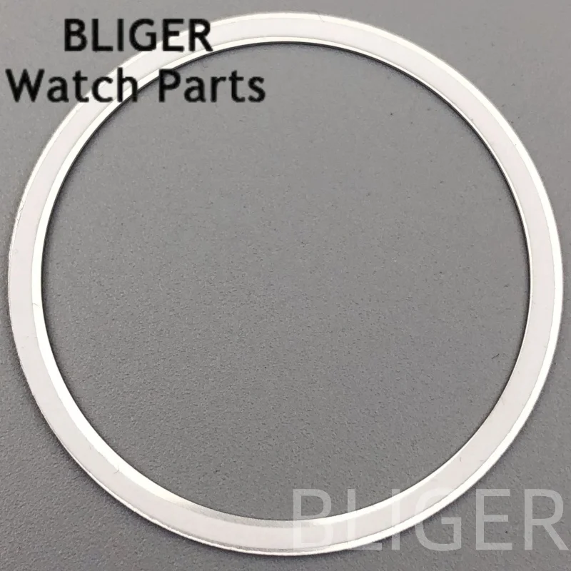 BLIGER إطار ألومنيوم مسطح إدراج 38.5 مللي متر أحمر أزرق رمادي خاتم فضي استبدال أجزاء إكسسوارات الساعة لحافة VK63