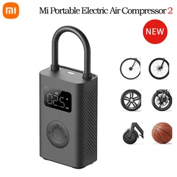 Xiaomi-bomba de aire Mijia 2, compresor de aire eléctrico Universal portátil, Sensor de neumáticos, Tesoro inflable para motocicleta, coche y fútbol