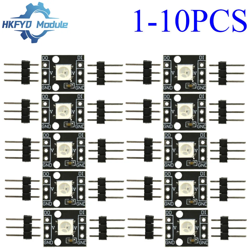 1-10pcs Electronic building block one RBG 1Bit low power long life WS2812B serial 5050 full color LED module