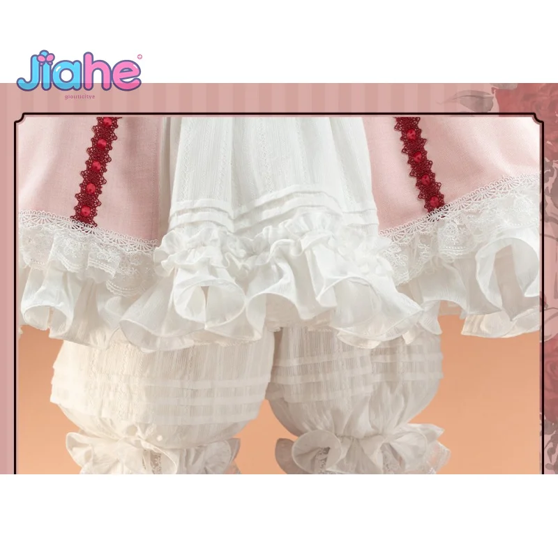 Disfraz de Rozen Maiden Hinaichigo Kleine Beere, nuevo vestido rosa de Lolita para niña, conjunto de accesorios con pantalones de calabaza, uniforme de Halloween