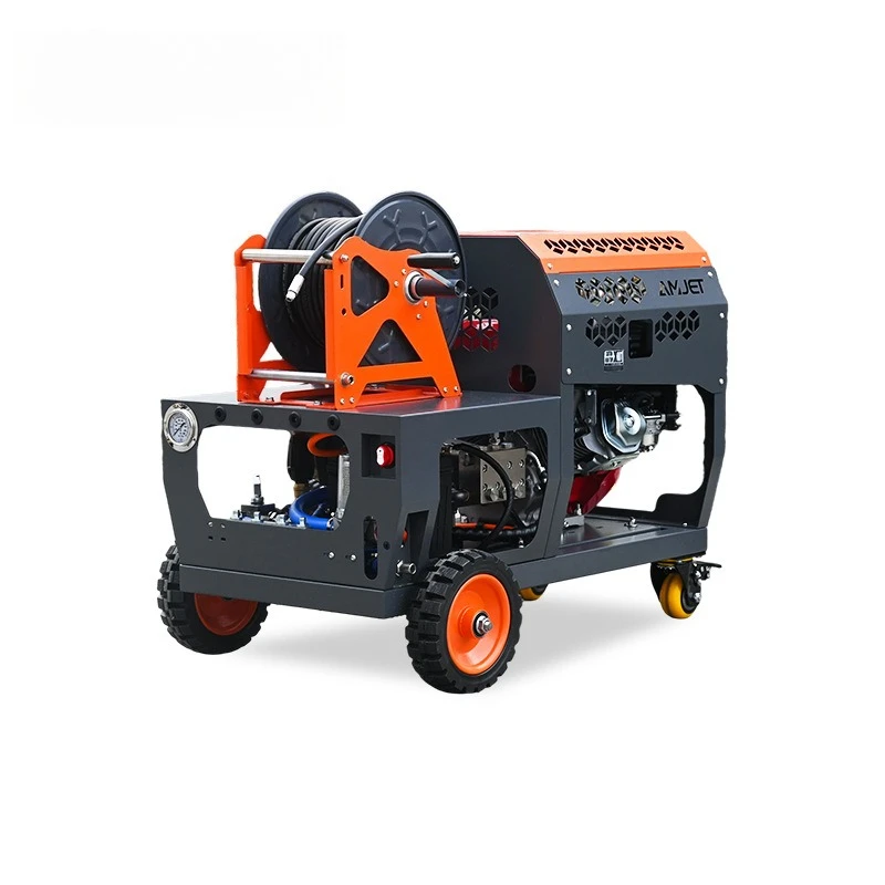 190 single cylinder high pressure pipeline clogging dredging machine, sewer diesel dredging machine