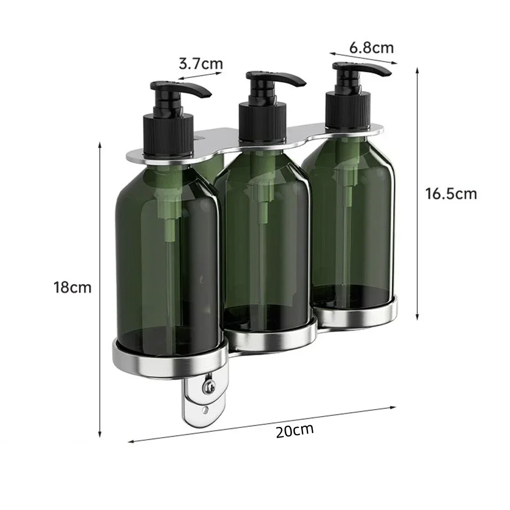 Wall-Mounted Manual Soap Dispenser Pump Bottle With Holder For Shampoo ShowerGel Liquid Soap Dispensers Bathroom Hardware