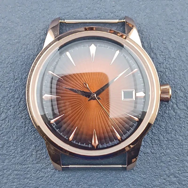 

Presage rose gold 40mm 316L stainless steel acrylic glass watch suitable for NH35 NH36 automatic mechanical movement