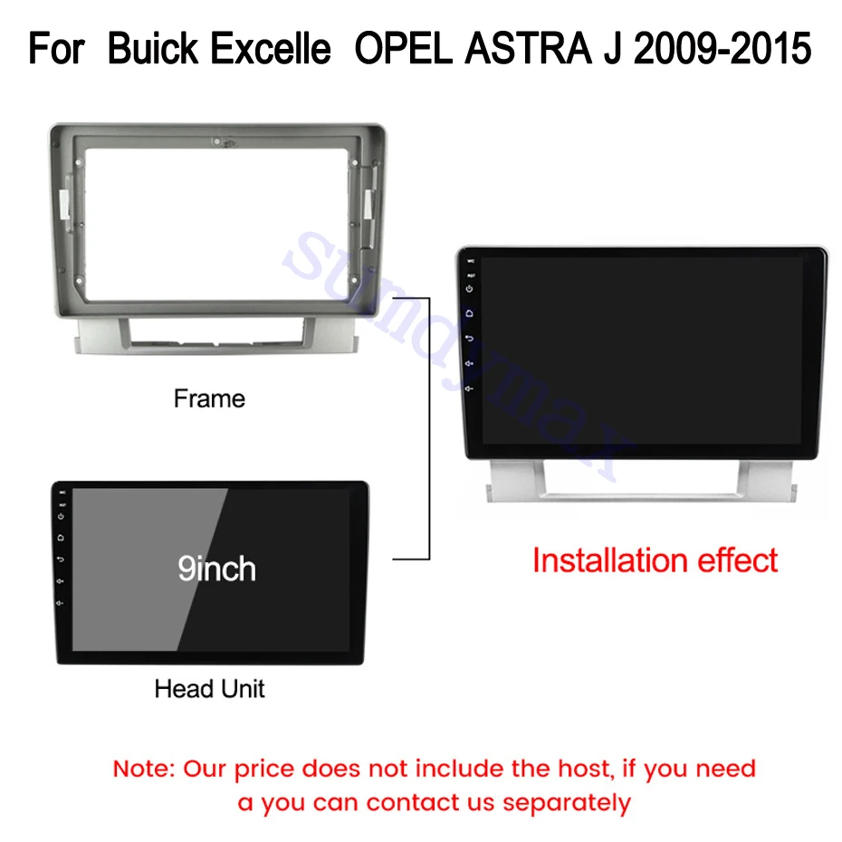 

9 Inch android Car Radio Installation DVD GPS Mp5 Plastic Fascia Panel Frame for Buick Excelle 2009 - 2015 Dash Mount Kit