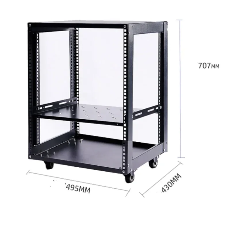 Simple Open Cabinet Mobile Audio Amplifier Aviation Case Support Rack