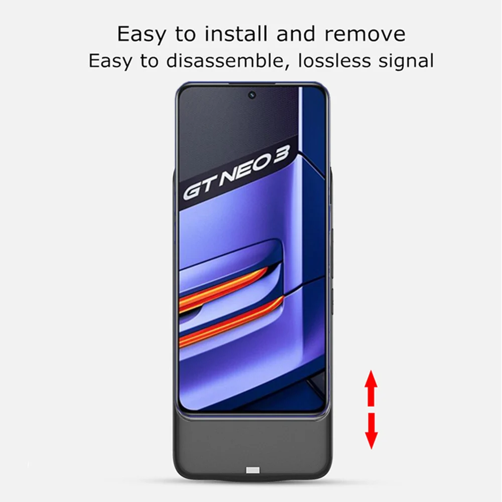 Powerbank Cover For OPPO Realme GT Neo 3 Battery Cases 10000mAh Portable Charger External Battery Power Bank Charging Case
