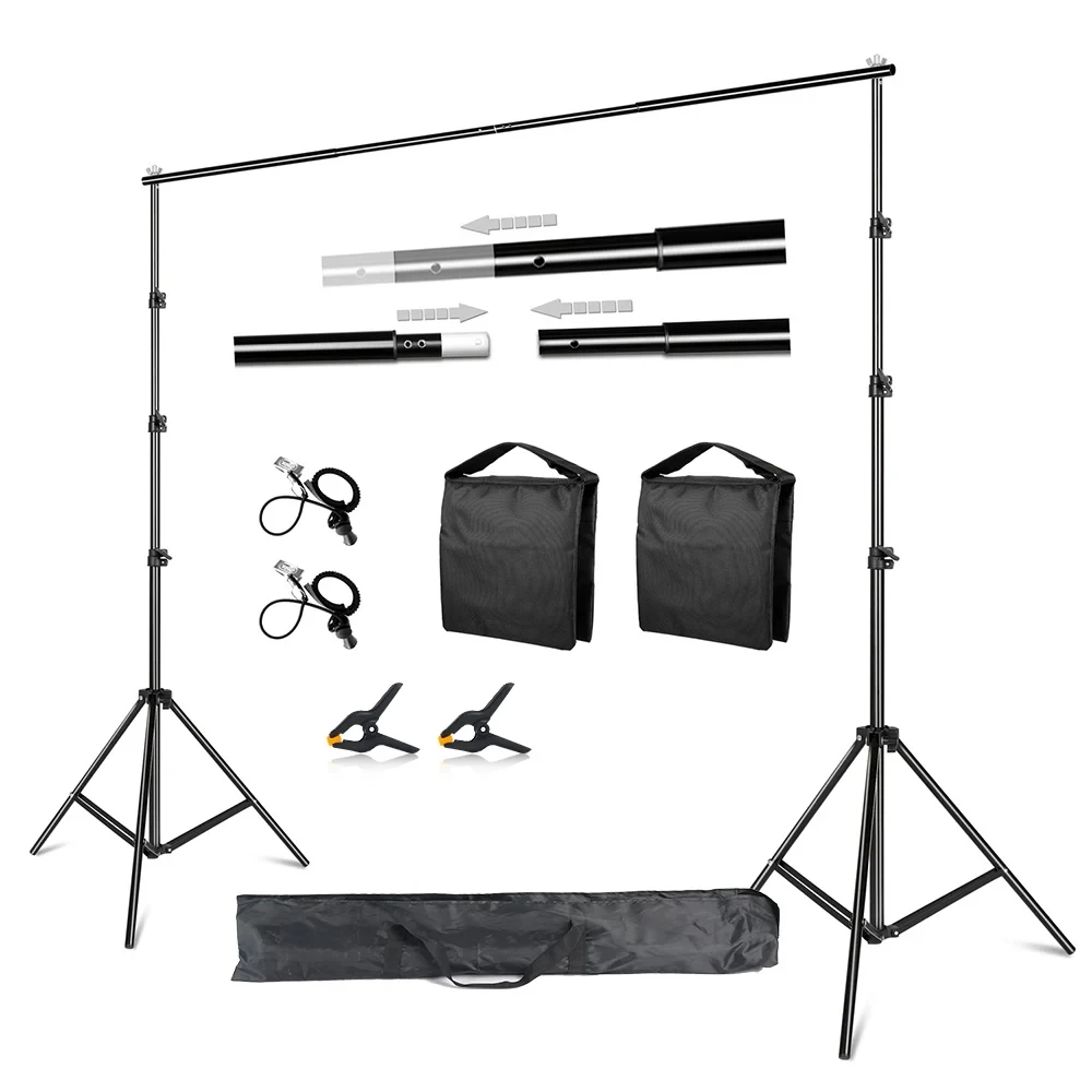 Système de Support de Photographie avec Trépied Réglable, Analyste de Studio Photo, Écran Vert, Cadre de Fond