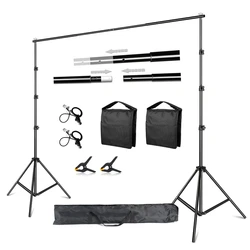 Fotografia Sistema de Suporte, Backdrop Ajustável Tripé, Photo Studio Kits, Cromakey Tela Verde Cenário Quadro, Fundo Stand