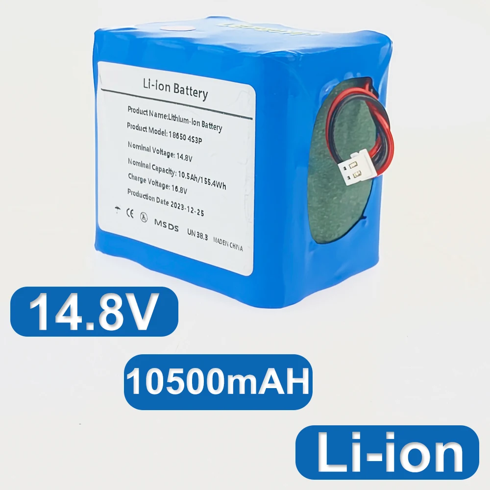 18650 Battery 12V Battery Pack 10500mAh 4S3P Built-in 40A Balanced BMS for Outdoor power supply for solar powered stalls