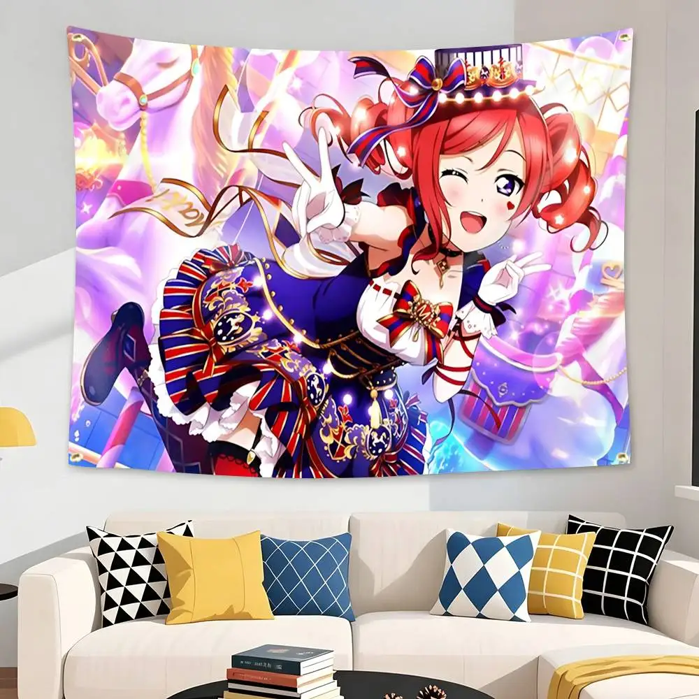 Love Live! School Idol Festival ALL STARS Flag Tapestry Banner for Bedroom Living Room Outdoor Camping Custom Supported