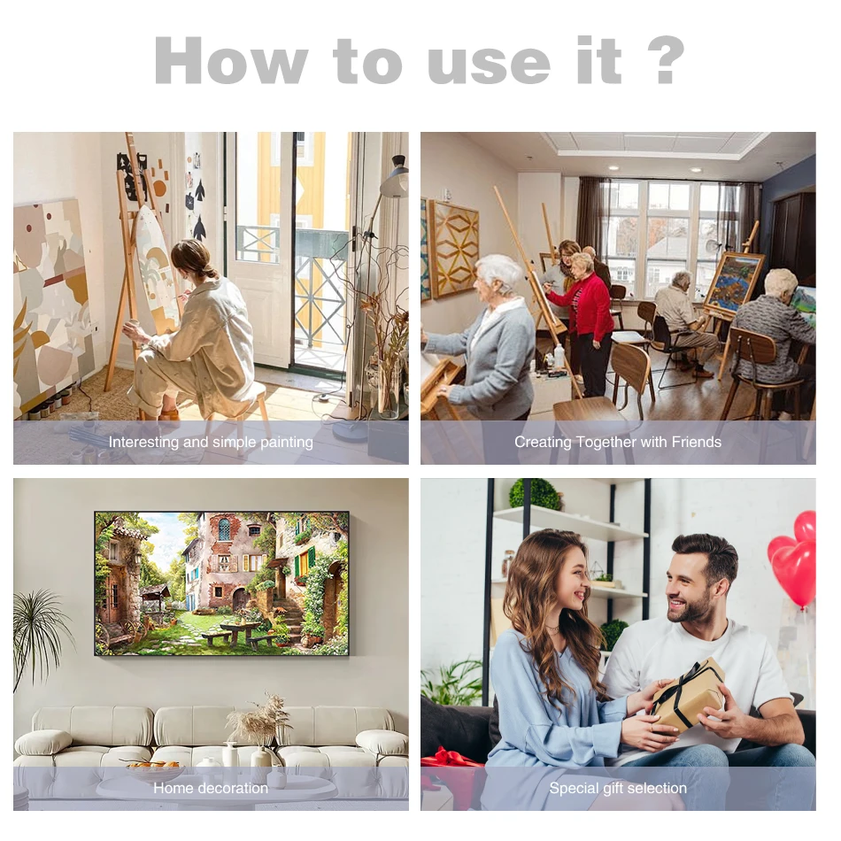 CHENISTORY 40x50 سنتيمتر الطلاء حسب عدد الزهور زهرية الطلاء على قماش صور حسب عدد إطار ذاتي الصنع ديكور المنزل #6