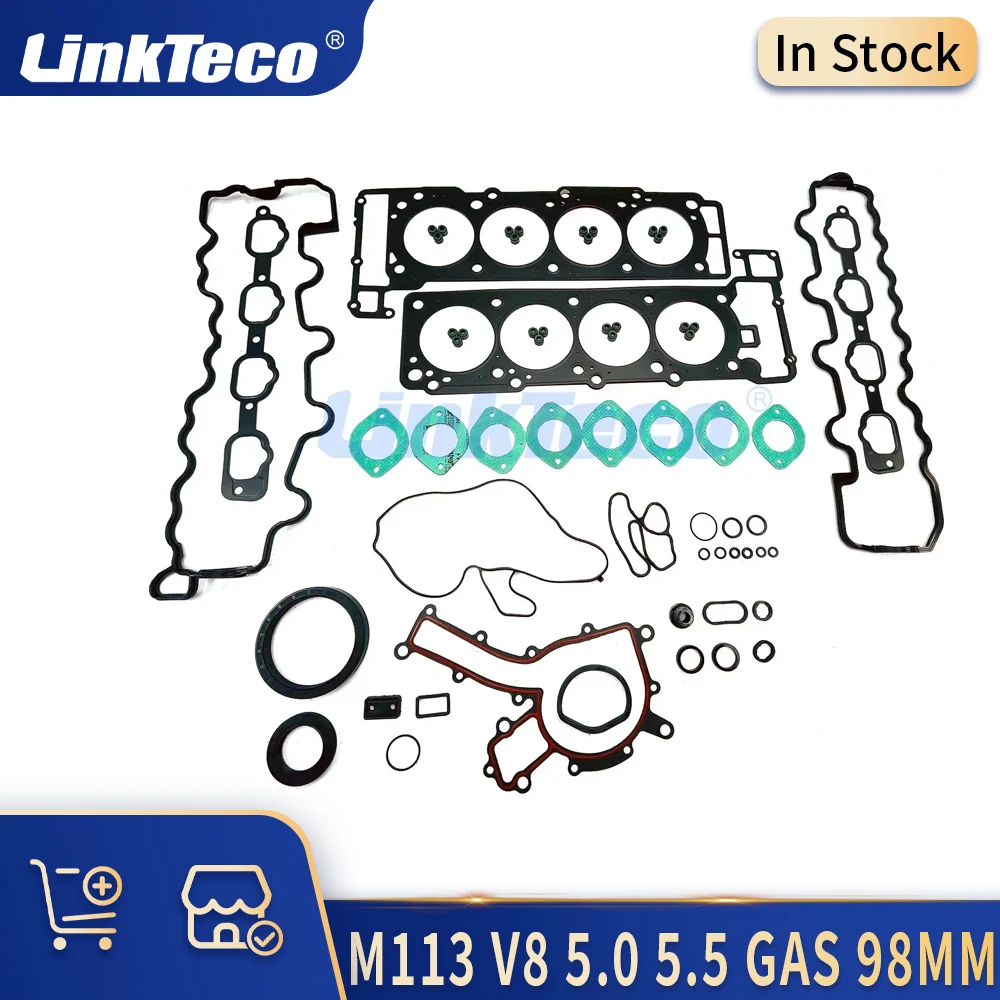 Engine Parts Full Gasket Set Kit 5.0 5.5 L V8 GAS SOHC M113 For Mercedes-Benz C55 E55 S55 G55 SL55 SLK55 AMG E500 S500 G500 R500