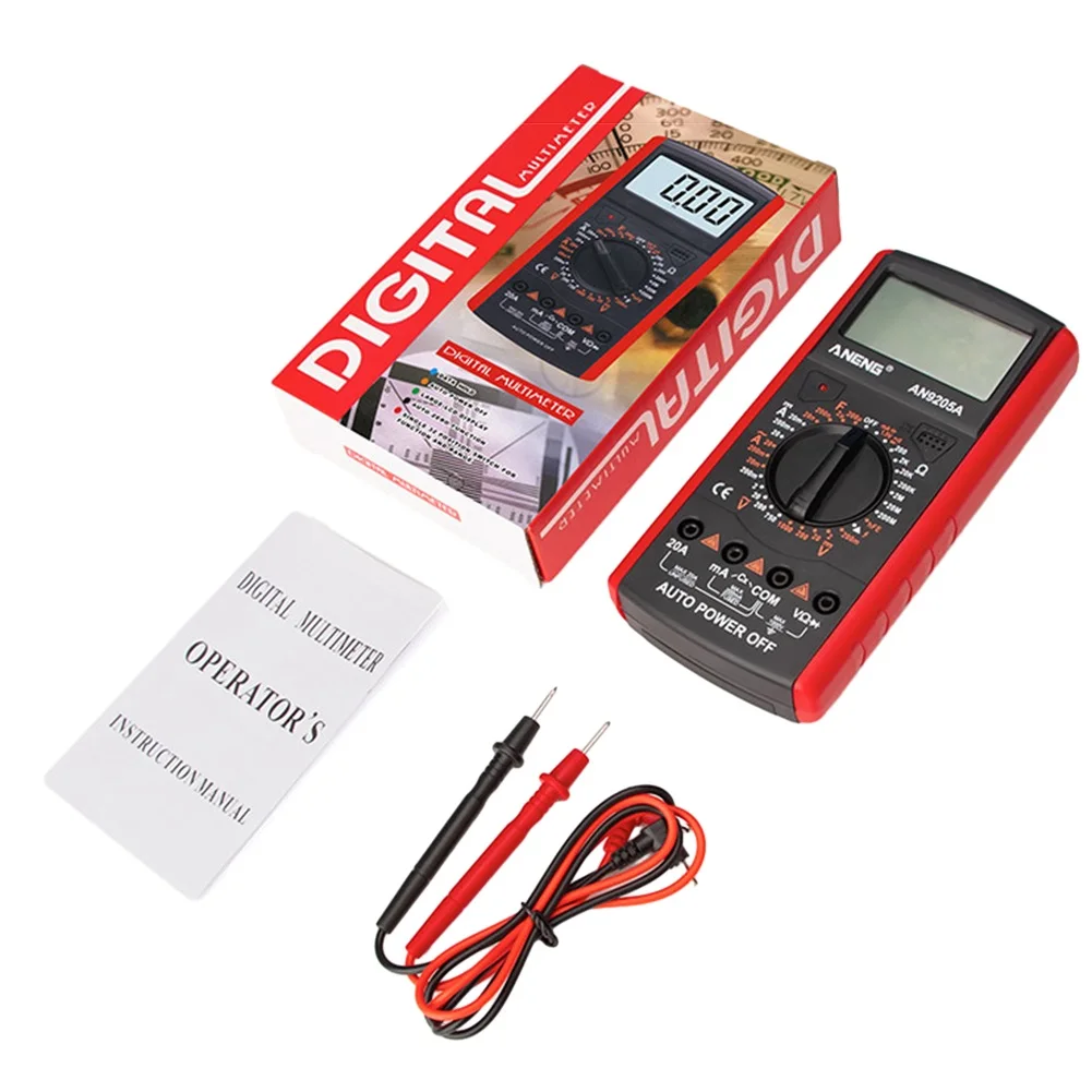 AN9205A Digital Multimeter Multifunctional Electrician Voltage Ammeter 1999Count  0-1000V LCD Screen Multimeter Measuring Tool