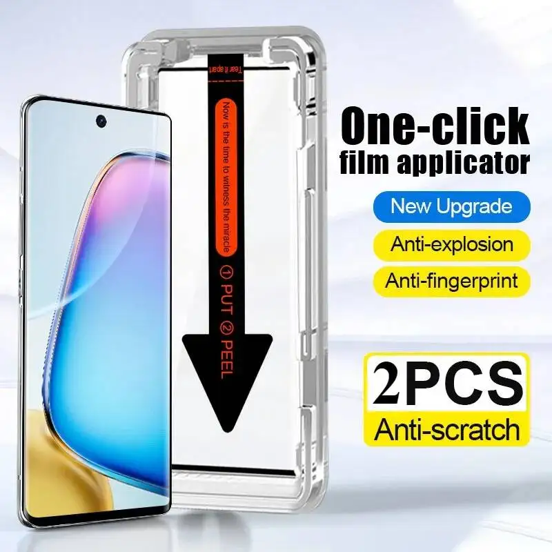 

2Pcs Protective Film For Vivo X100 X90 X80 Full Cover Screen Protector X70 X60 Pro S19 S18 S17 Tempered Glass Smartphone