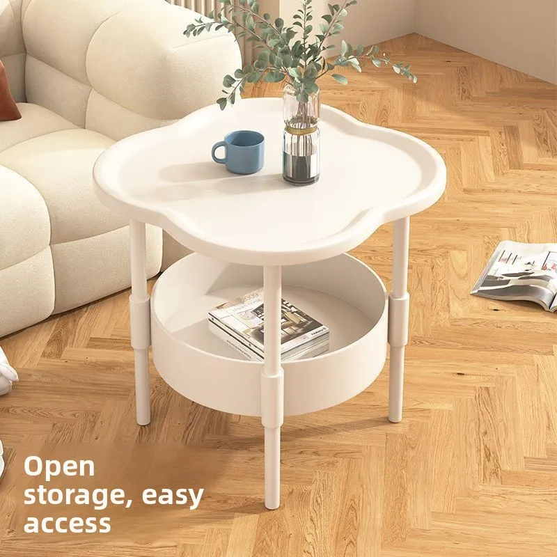 Stable Four Leaf Clover Nightstand Small Coffee Table Modern Simple Durability Bedroom Cross-Border Short Sleeve round Neck C...