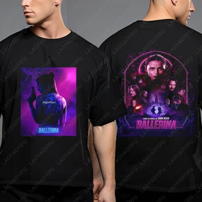 

Ballerina From The World Tshirt of John Wick New Poster Only in Theaters June 2025 Cotton Clothing Men Women Cool Hipster Tees