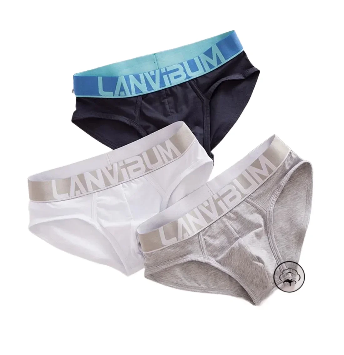 Men's Cotton Mid Waist Underpants Stretch Waist Soft Breathable U Bulge Pouch Comfort Casual Briefs