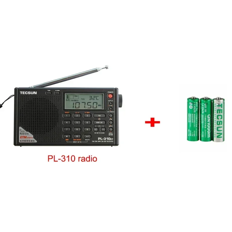 Top! PL-310ET Full Band Portable Radio Digital LED Display FM/AM/SW/LW Stereo Radio with Broadcasting Strength Signal
