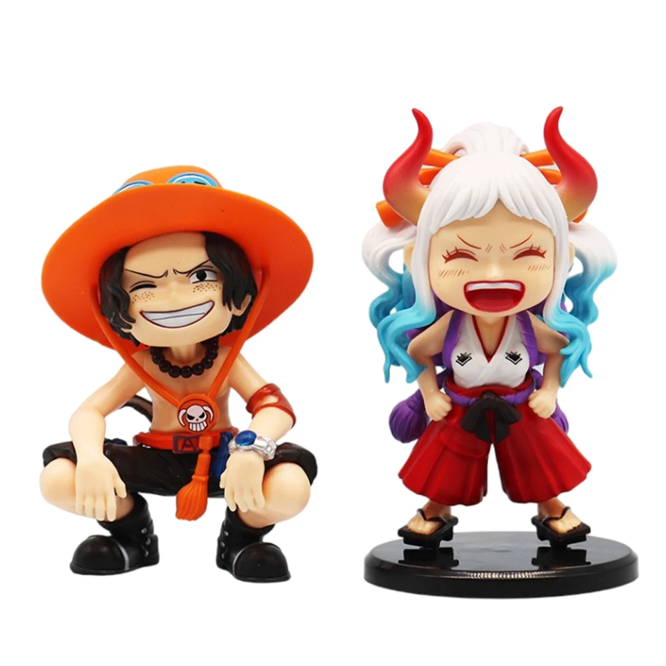 Anime One Piece Monkey D. Luffy Roronoa Zoro Sanji Portgas·D· Ace Yamato Q Versie Anime Figural Pvc Model SurpriseToy Kerstcadeau