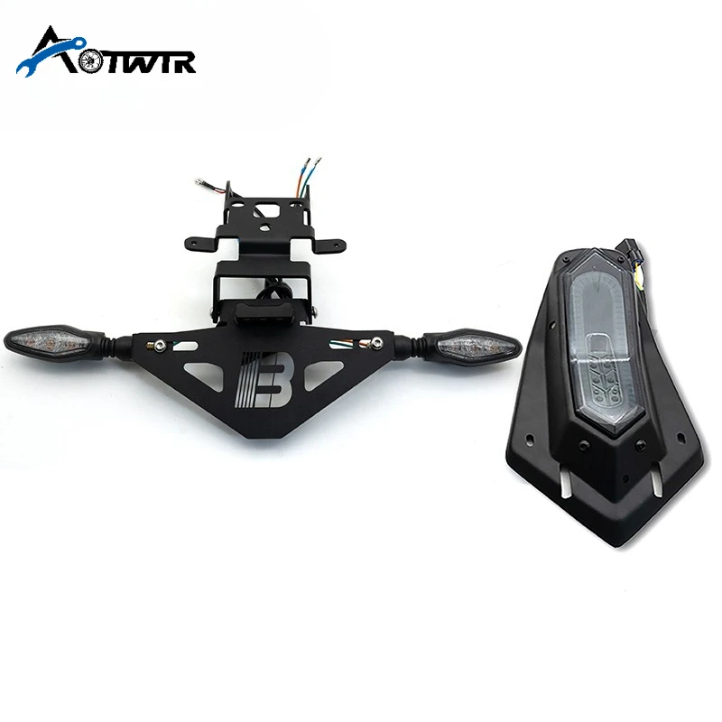 AOTWTR Motorcycle Aluminum Alloy License Plate Bracket For CFMOTO 675SR-R 675NK 675SSS Motorcycle Rear Fairing Accessories