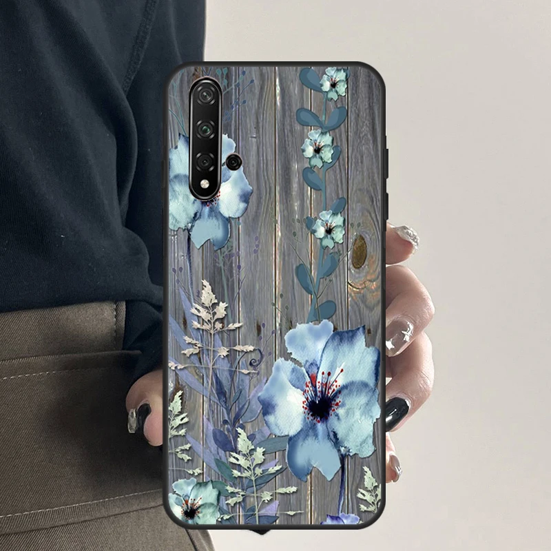 Western Rustic Barn Wood Lace Case For Huawei Nova Y60 Y61 Y70 Y90 Nova 11i 8i 3i 5T 9 10 SE P20 P30 P40 Lite Mate 60 Pro