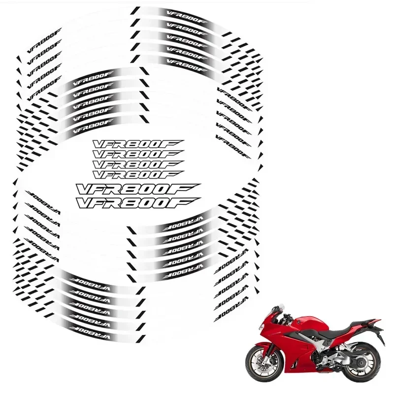 FOR HONDA VFR800F Motorcycle Parts Contour Wheel Decoration Decal Sticker - A