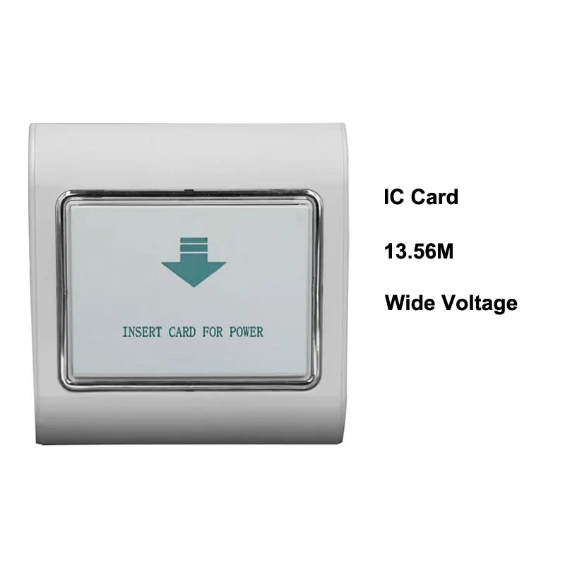 호텔 객실 키 에너지 절약 스위치 고주파 13.56M IC 카드 80-240V 광범위 지원 110V 127V 220V 40A 15초 시간 지연 10개