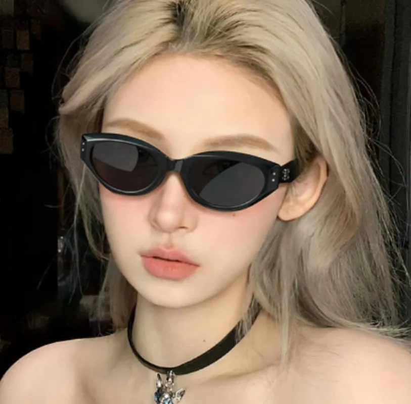 New Vintage Women Cat‘s Eye Sunglasses Lady Retro Cat Eye Sun Glasses Brand Designer Ocean Lenses Summer Eyewear for Female