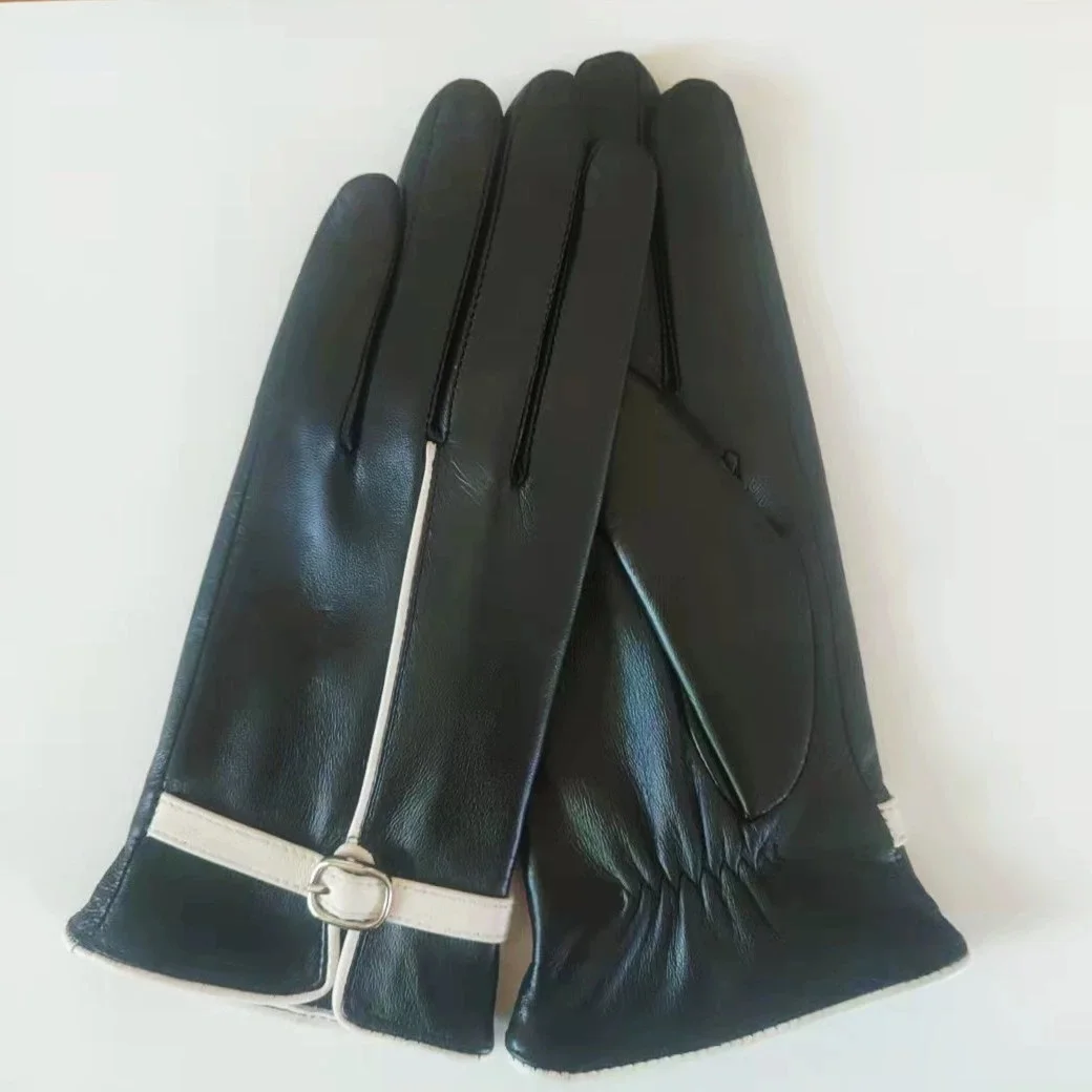 Elegant Women Motorcycle Driving Leather Gloves Accessories Genuine Screen touch Spring Winter Thermal Hot Trendy Female Glove