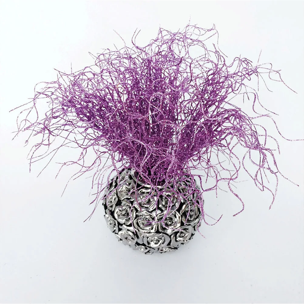 

4pcs Lifelike Artificial Grass Home Office Party Decoration Simulation Plant Adornment Photography Props Golden Silver Purple