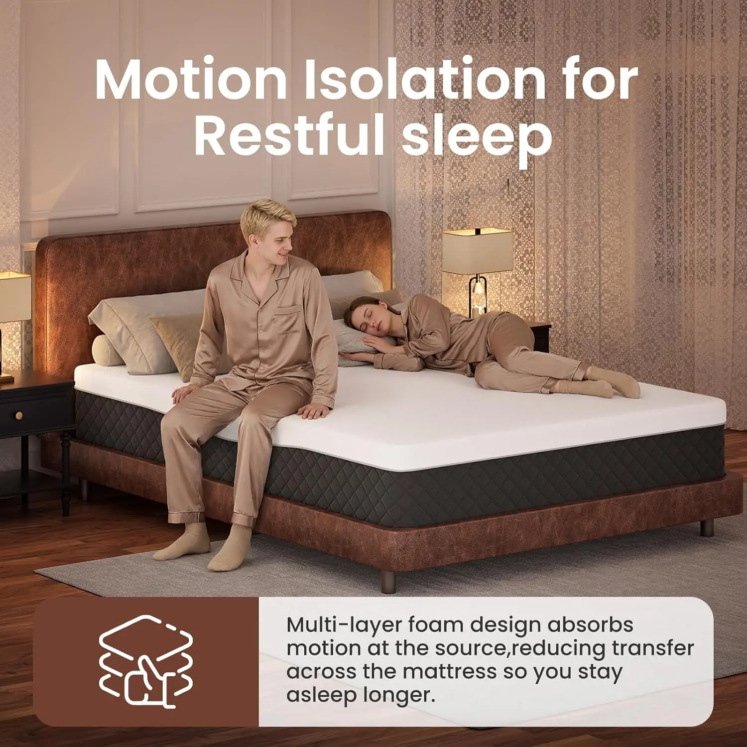 Firm Queen Mattress – 14 Inch Memory Foam Mattress for Spinal Alignment | Cooling Gel-Infused for Chronic Pain, Customized