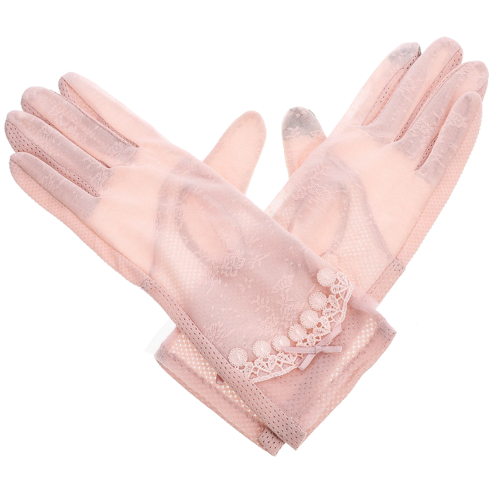 

Breathable Touch Screen Gloves for Women Cycling Lace Grey Outdoor Sports Windproof Sunscreen Thin Section Riding Gloves