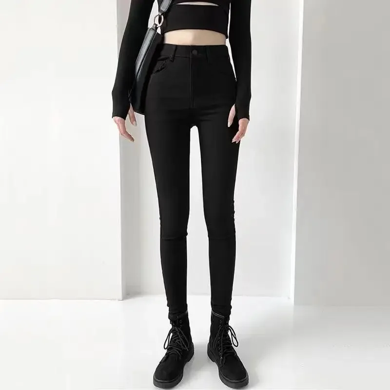 Rok Jeans Kaki Super Lebar Celana Panjang Denim Longgar Wanita Celana Menyala Warna Terang Ramping Pinggang Tinggi Versi Korea Baru XT1454