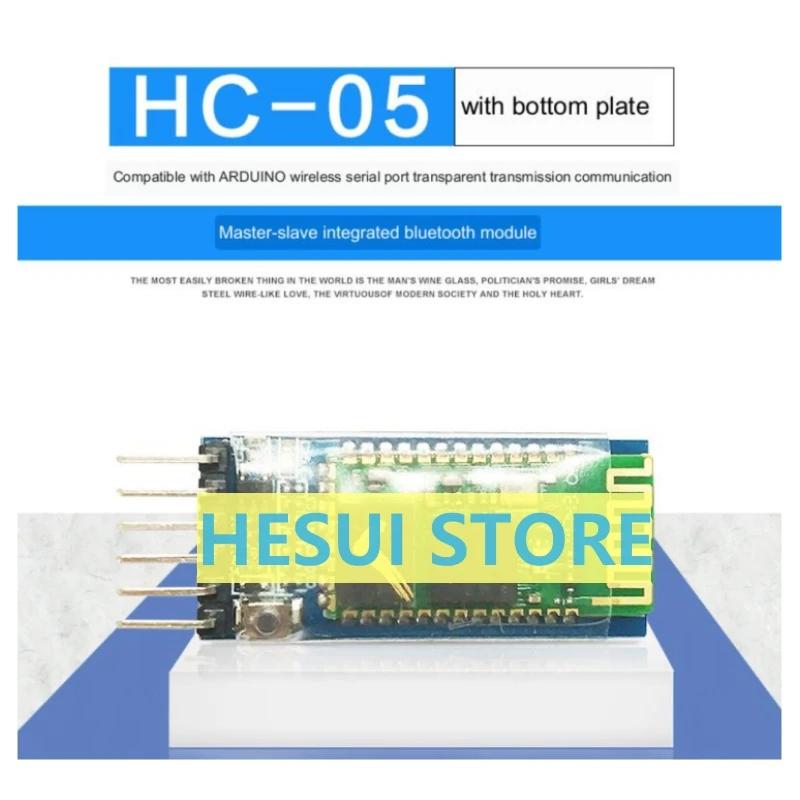 HC-05 master-slave integrated bluetooth module with base plate compatible with arduino wireless serial port transparent transmis