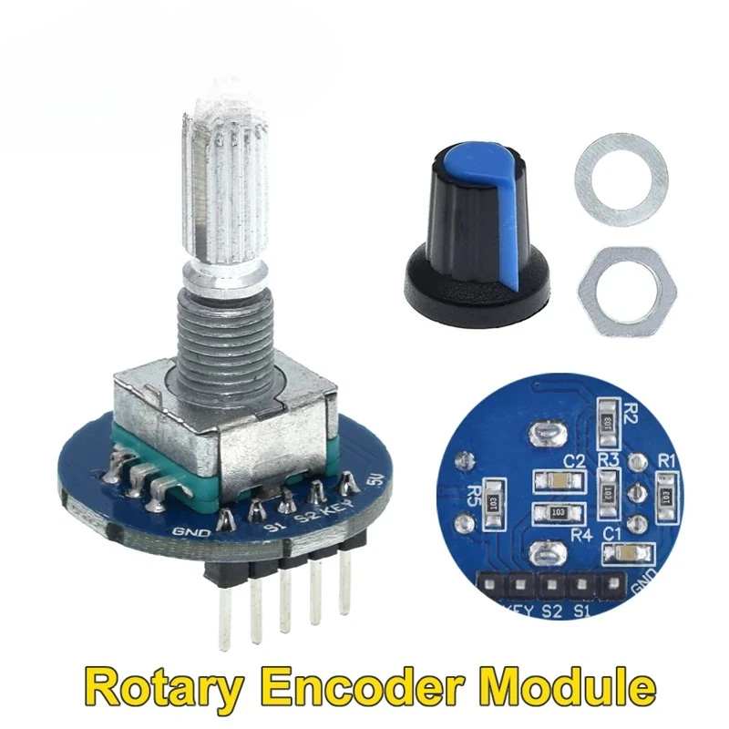 1/2/5PCS Rotary Encoder Module for Arduino Brick Sensor Development Round Audio Rotating Potentiometer Knob Cap EC11