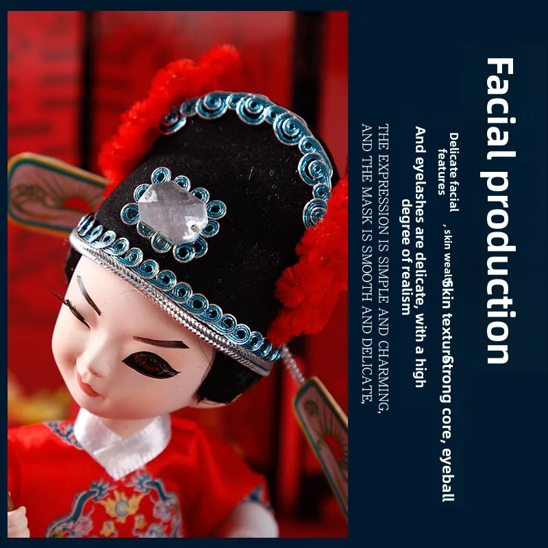 Beijing silk man cartoon doll ornament characteristic Chinese style travel commemorative gift