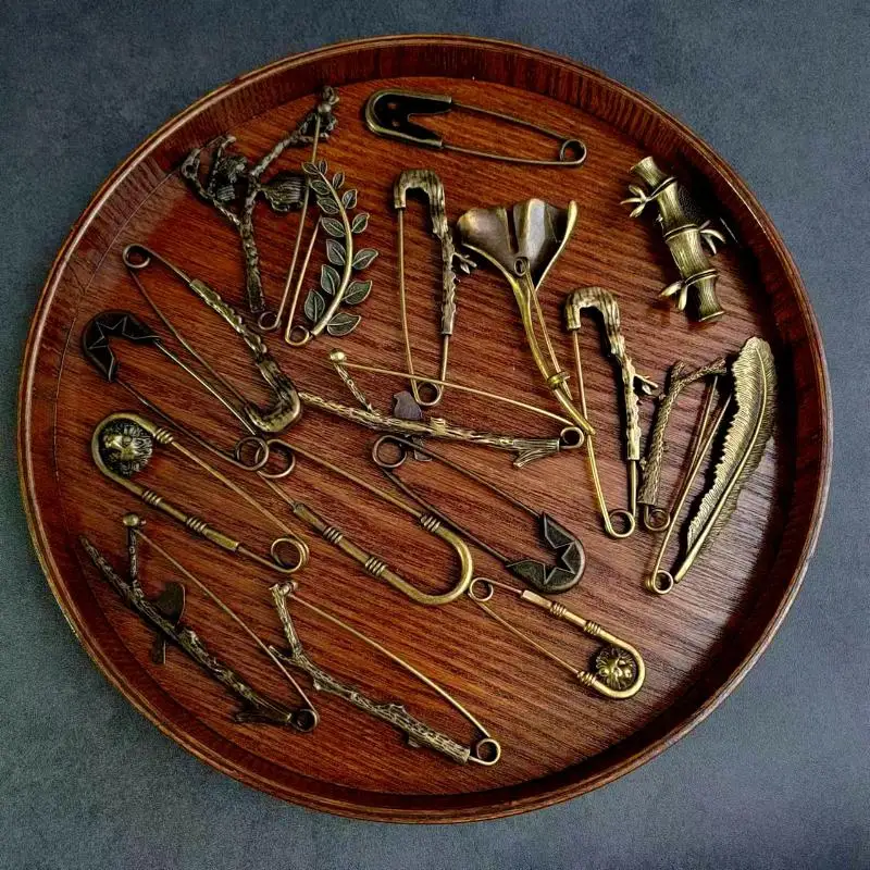 Neue Mode Große Broschen Zweig Dekoration Vintage Bronze Brosche Pullover Schal Schnalle Strickjacke Anzug Große Pin