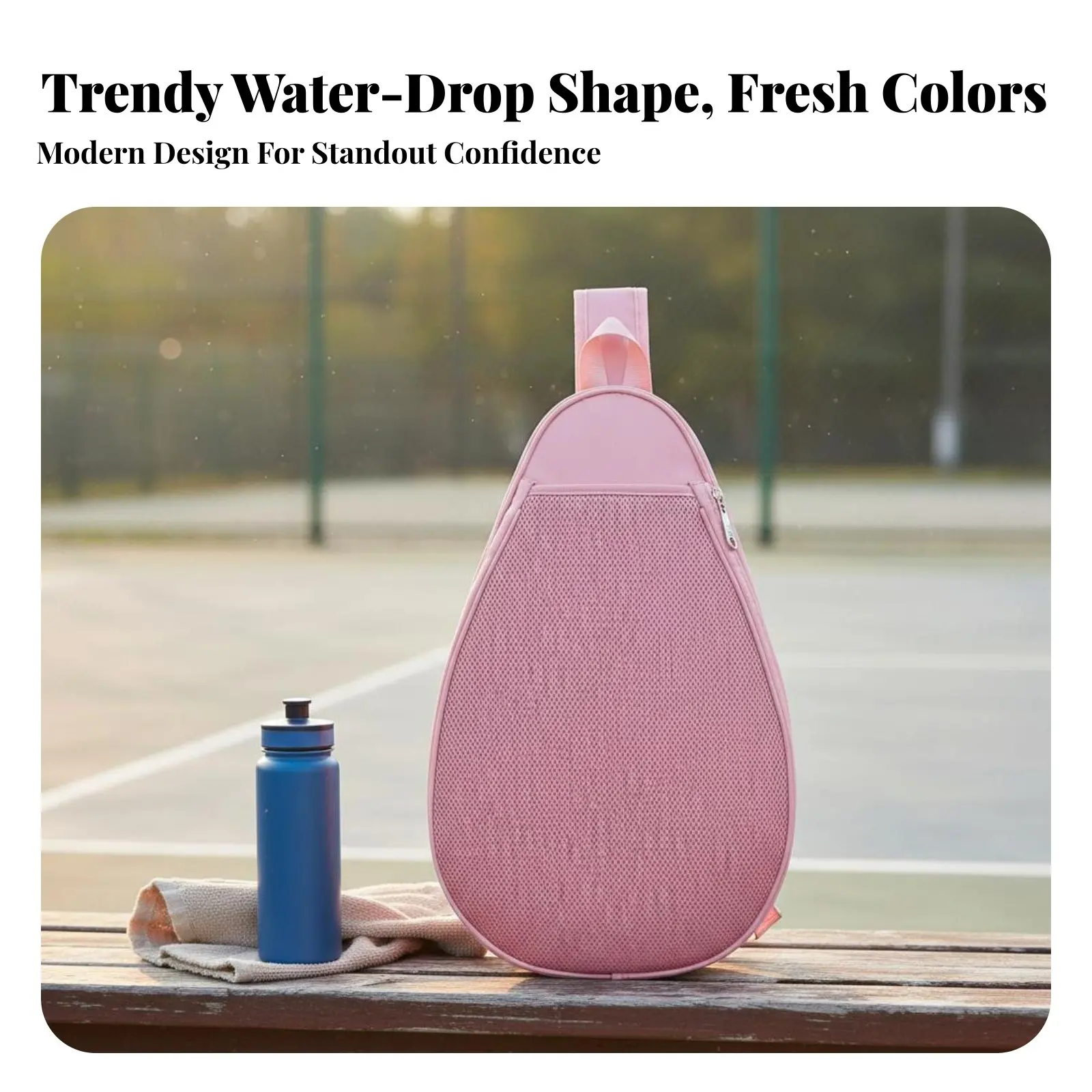 

Racket Sport Racket Shoulder Bag Lightweight Crossbody Racket Bag Single Strap Racket Sport Backpack Multiple Pockets Pickleball